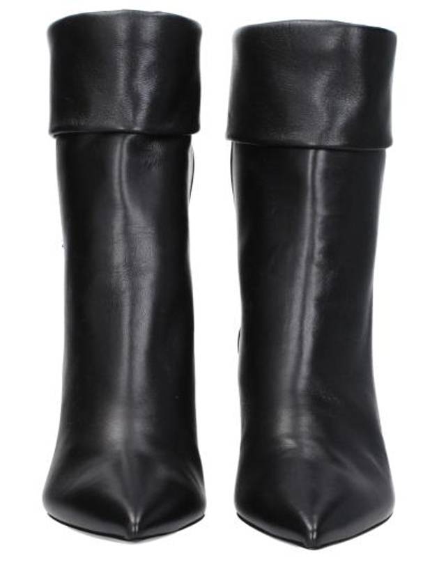 Nikki Ankle Middle Boots Black - SAINT LAURENT - BALAAN 4