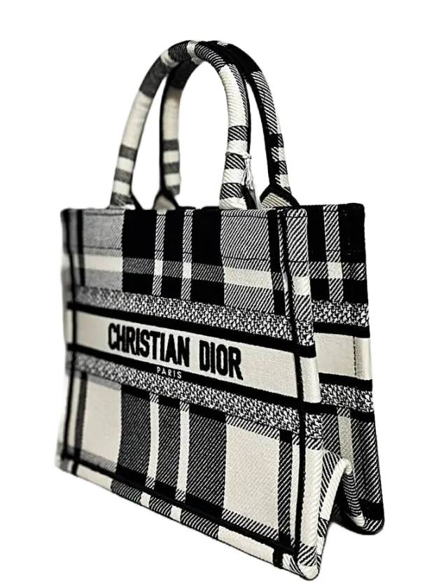 Check Canvas Book Tote Bag - DIOR - BALAAN 3