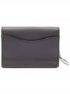 Gancini Calfskin Card Wallet Dark Grey - SALVATORE FERRAGAMO - BALAAN 5