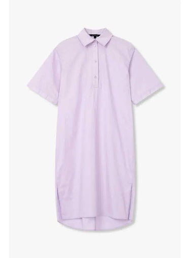 Women s Cotton Half Shirt One Piece Light Purple - ARMANI EXCHANGE - BALAAN 1