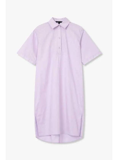 Women s Cotton Half Shirt One Piece Light Purple - ARMANI EXCHANGE - BALAAN 1