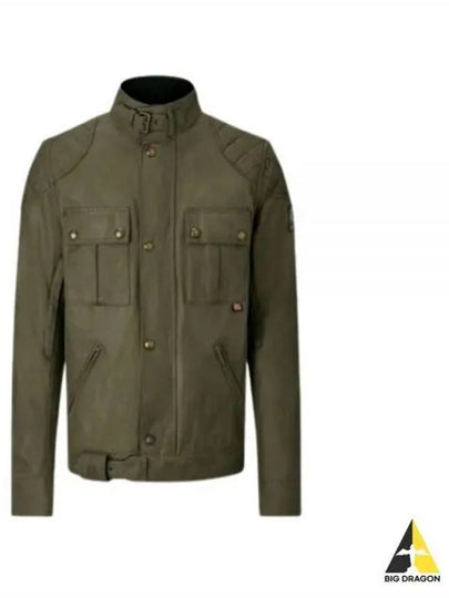 Brooklands Motorcycle Jacket Oligr Green - BELSTAFF - BALAAN 2