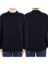 Back Stitch Elbow Patch Knit Top Navy - MAISON MARGIELA - BALAAN 3