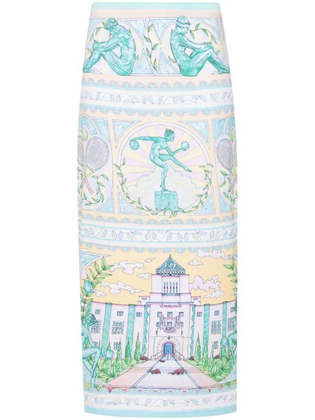 Casablanca Midi Skirt With Print - CASABLANCA - BALAAN 1