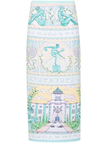 Casablanca Midi Skirt With Print - CASABLANCA - BALAAN 1