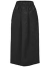 Crinkle banding A line skirt black - CALLAITE - BALAAN 1