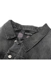 Balenciaga Asymmetric Denim Jacket Grey - BALENCIAGA - BALAAN 4