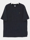 30/1 Sponge Fleece Short Sleeve Sweatshirt Navy - CP COMPANY - BALAAN 4