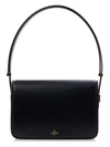 Leather Shoulder Bag Black - VALENTINO - BALAAN 4