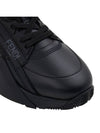 Flow FF Jacquard Leather Running Low Top Sneakers Black - FENDI - BALAAN 10