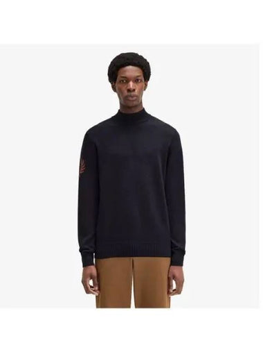 Fred Perry Sharp Laurel Lees Mock Neck Knit Black AFPM2438530 102 - FRED PERRY - BALAAN 1