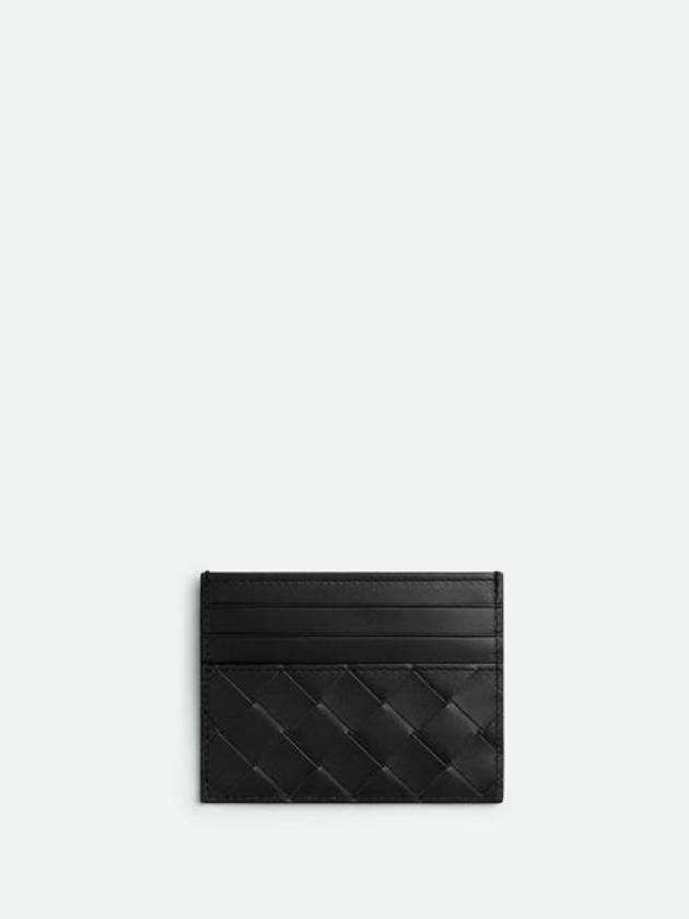 Intrecciato Leather Card Wallet Black - BOTTEGA VENETA - BALAAN 3