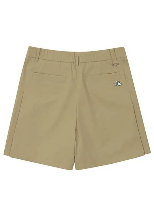 5-quarter A-line cotton touch poly shorts 5704LZWPBEIGE - BLACK&WHITE - BALAAN 2