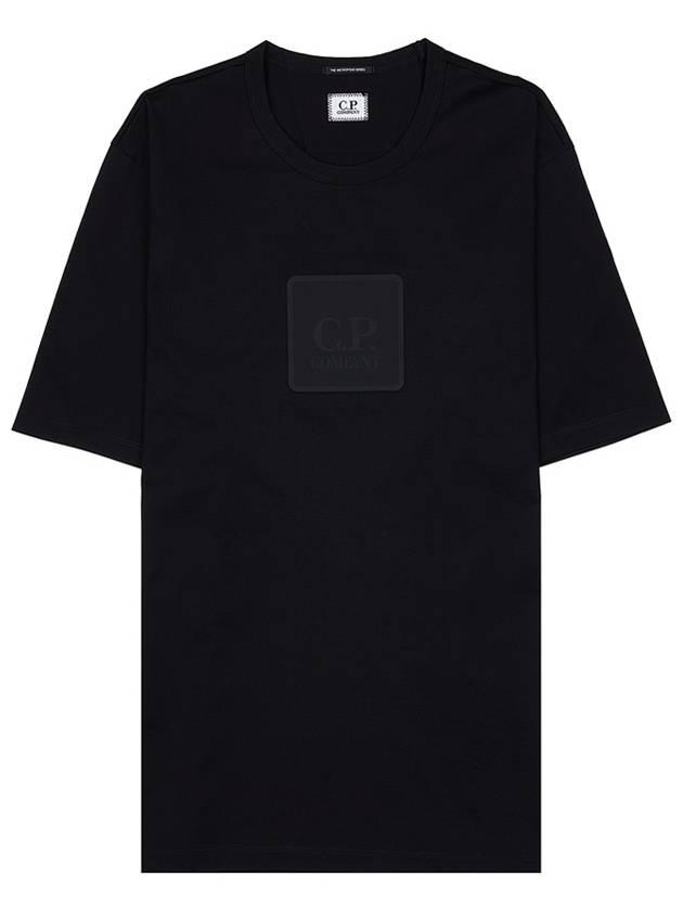 Metropolis Series Mercerized Jersey Logo Badge Short Sleeve T-Shirt Black - CP COMPANY - BALAAN 11