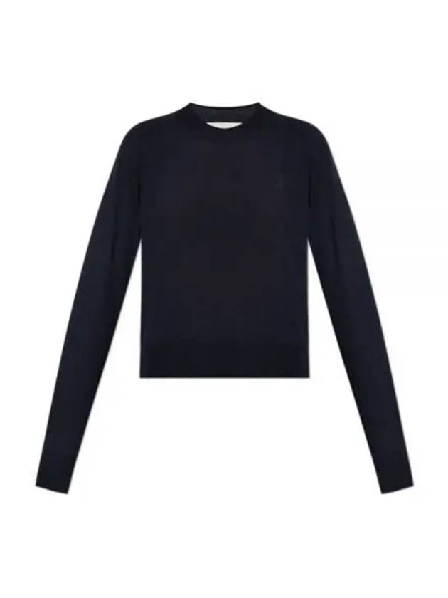 De Coeur Wool Knit Top Navy - AMI - BALAAN 2