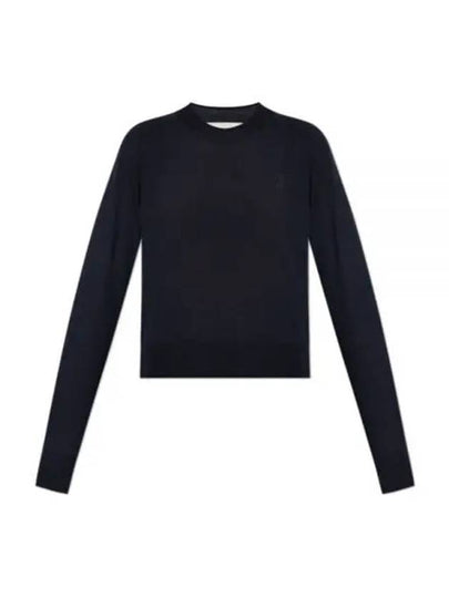 De Coeur Wool Knit Top Navy - AMI - BALAAN 2