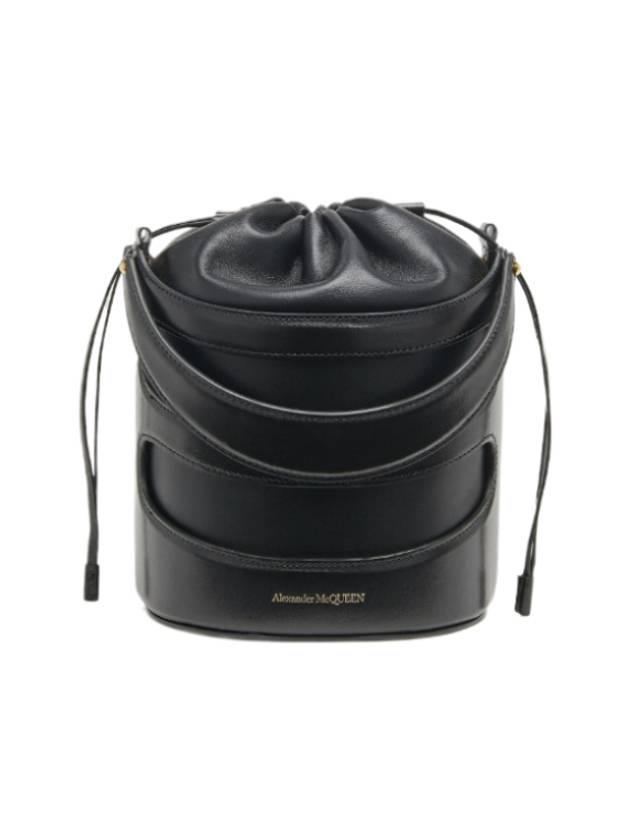 The Rise Leather Bucket Bag Black - ALEXANDER MCQUEEN - BALAAN 2