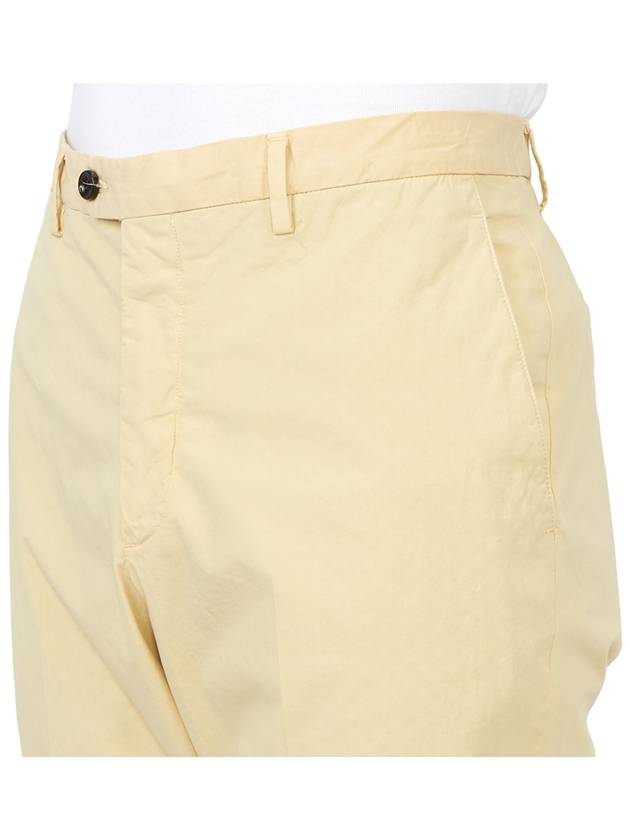 Men's Cotton Blend Straight Pants Yellow - DRUMOHR - BALAAN 9