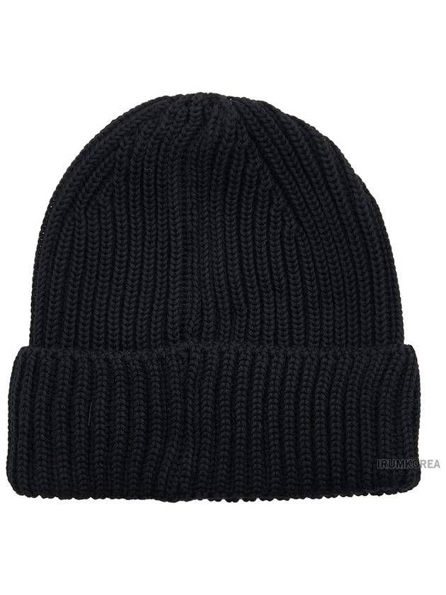 Extra Fine Merino Wool Beanie Black - CP COMPANY - BALAAN 3