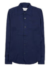 Slim Fit Long Sleeve Shirt Blue - AMI - BALAAN 11