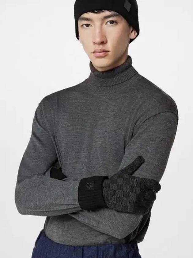 Men's Neo Petit Damier Gloves Grey - LOUIS VUITTON - BALAAN 2