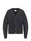 Wool Cashmere Cardigan Grey - AMI - BALAAN 2