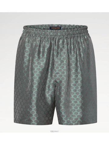 1AFRKF Drawstring Jacquard Silk Blend Shorts - LOUIS VUITTON - BALAAN 1