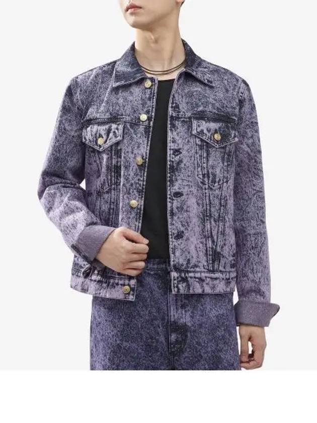 Cotton Denim Jacket Light Orchid - MARNI - BALAAN 2