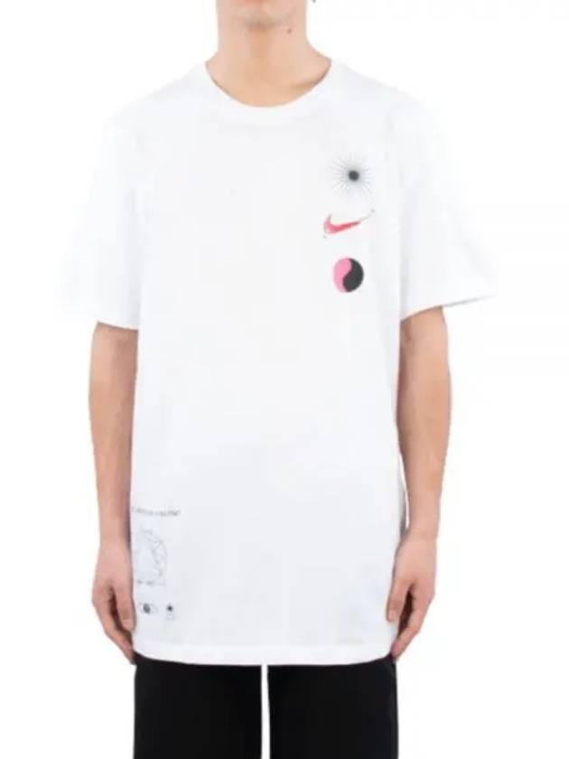 Men's Logo Graphic Print Short Sleeve T-Shirt White - NIKE - BALAAN 2