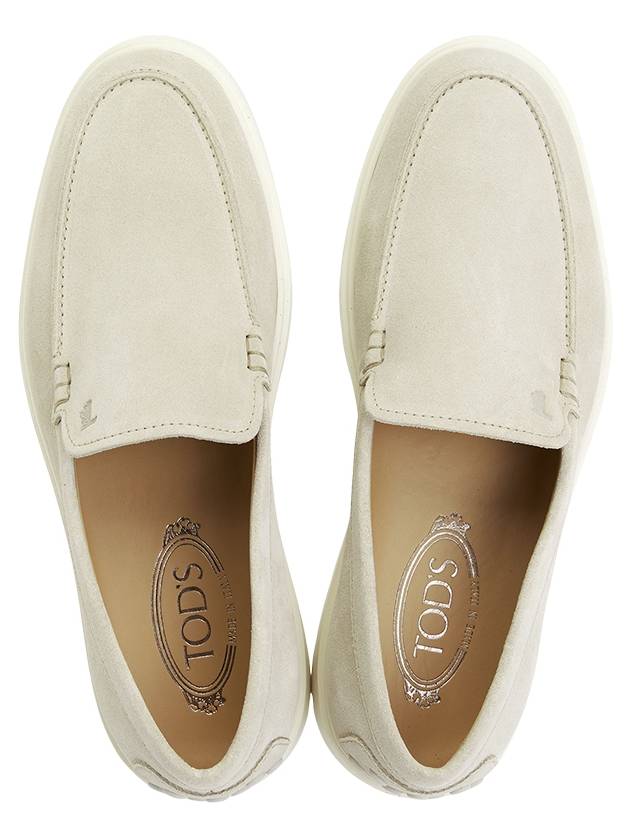 Suede Loafers Light Grey - TOD'S - BALAAN 3