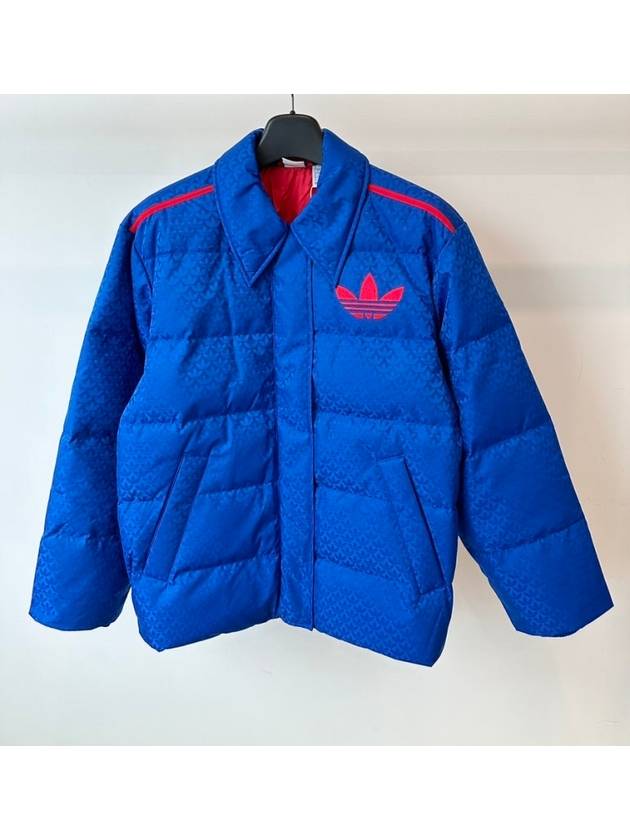 Monogram puffer padded jacket IB2023 blue UK8 - ADIDAS - BALAAN 1