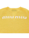 Logo Cashmere Knit Top Yellow - MIU MIU - BALAAN 8