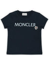 Kids Lettering Logo Patch Short Sleeve Navy 8C00005 83907 778 - MONCLER - BALAAN 3