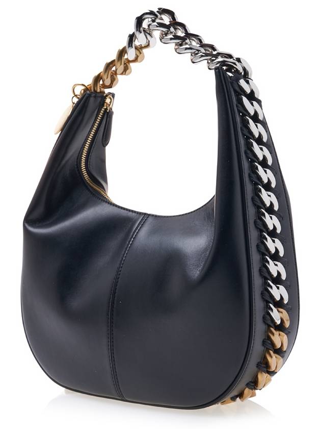 Women's Framy Small Zipper Shoulder Bag Black - STELLA MCCARTNEY - BALAAN 3