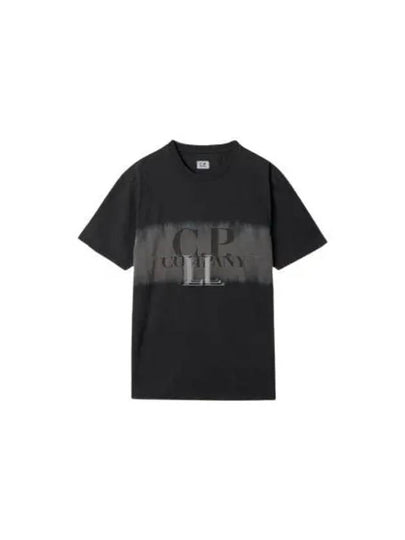 Vintage Washing Logo Cotton Short Sleeve T-Shirt Black - CP COMPANY - BALAAN 2