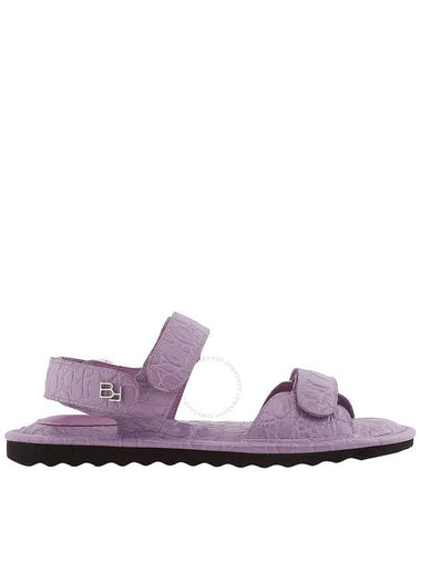 By Far Ladies Purple Haze Croco Embossed Gideon Sandals, Brand Size 37 ( US Size 7 ) - BY FAR - BALAAN 1