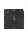 De-Ron Denim H-Line Skirt Black - DIESEL - BALAAN 2