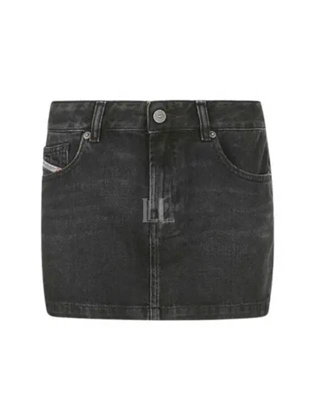 De-Ron Denim H-Line Skirt Black - DIESEL - BALAAN 2