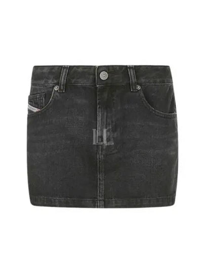 De-Ron Denim H-Line Skirt Black - DIESEL - BALAAN 2