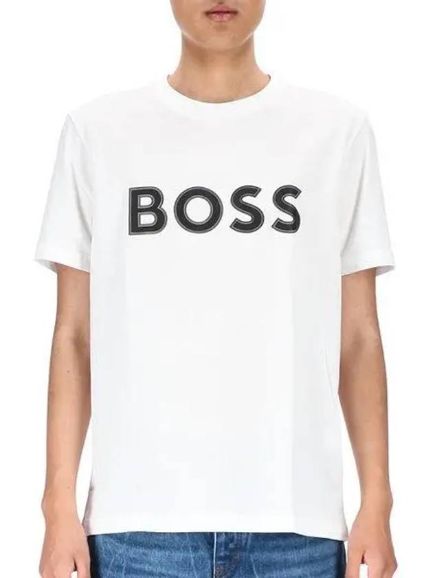 Logo Cotton Short Sleeve T-shirt White - HUGO BOSS - BALAAN 2