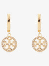 Miller Pave Hoop Earrings Gold - TORY BURCH - BALAAN 3