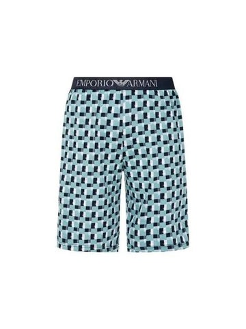 UNDERWEAR Men s Logo Banding Patterned Lounge Shorts Mint 271381 - EMPORIO ARMANI - BALAAN 1