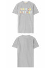 Rainbow Yoga Fox Short Sleeve T-Shirt Gray Melange - MAISON KITSUNE - BALAAN.