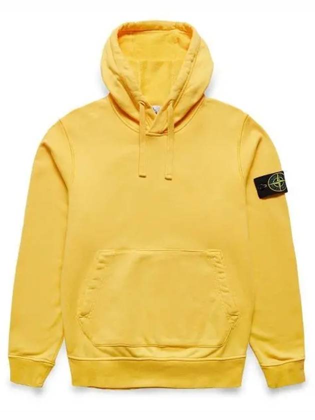 Waffen Patch Cotton Fleece Hoodie Yellow - STONE ISLAND - BALAAN 2