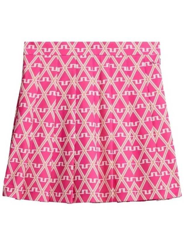 Golf Women's Adina Print Skirt Geo Fuchsia Purple - J.LINDEBERG - BALAAN 2