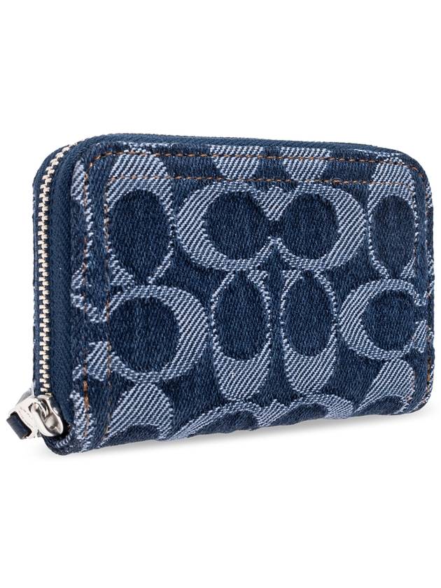 Coach Wallet With Logo, Women's, Navy Blue - COACH - BALAAN 4