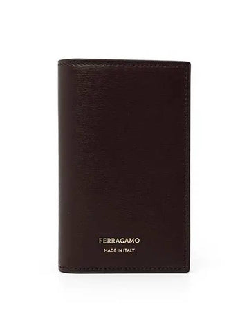 Branded Bi-Fold Card Wallet Brown - SALVATORE FERRAGAMO - BALAAN 1