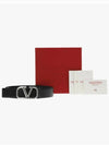 Buckle Leather Belt Black - VALENTINO - BALAAN 5