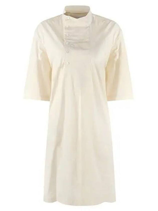 Cotton High Neck Short Dress Ivory - LEMAIRE - BALAAN 2