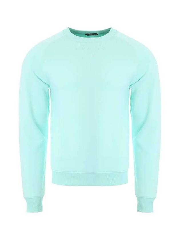 Men's Organic Cotton Blend Sweatshirt Aqua - TOM FORD - BALAAN.